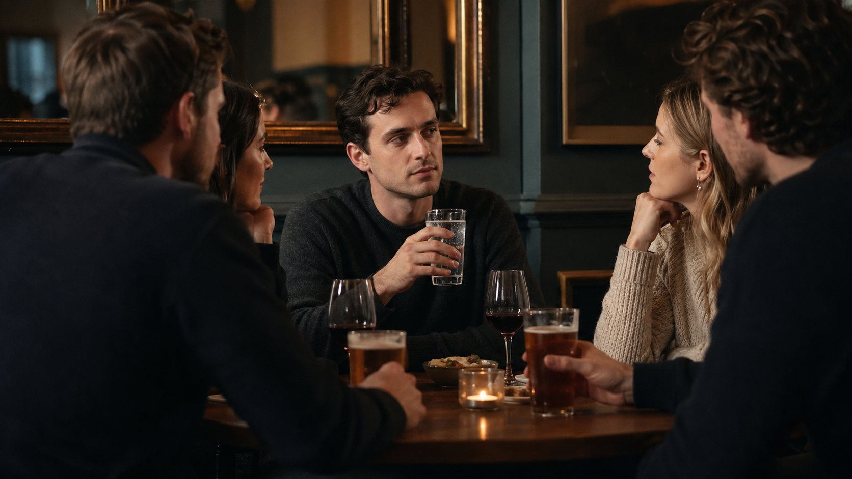 A social gathering where social pressure drinking makes refusing a drink harder than accepting one