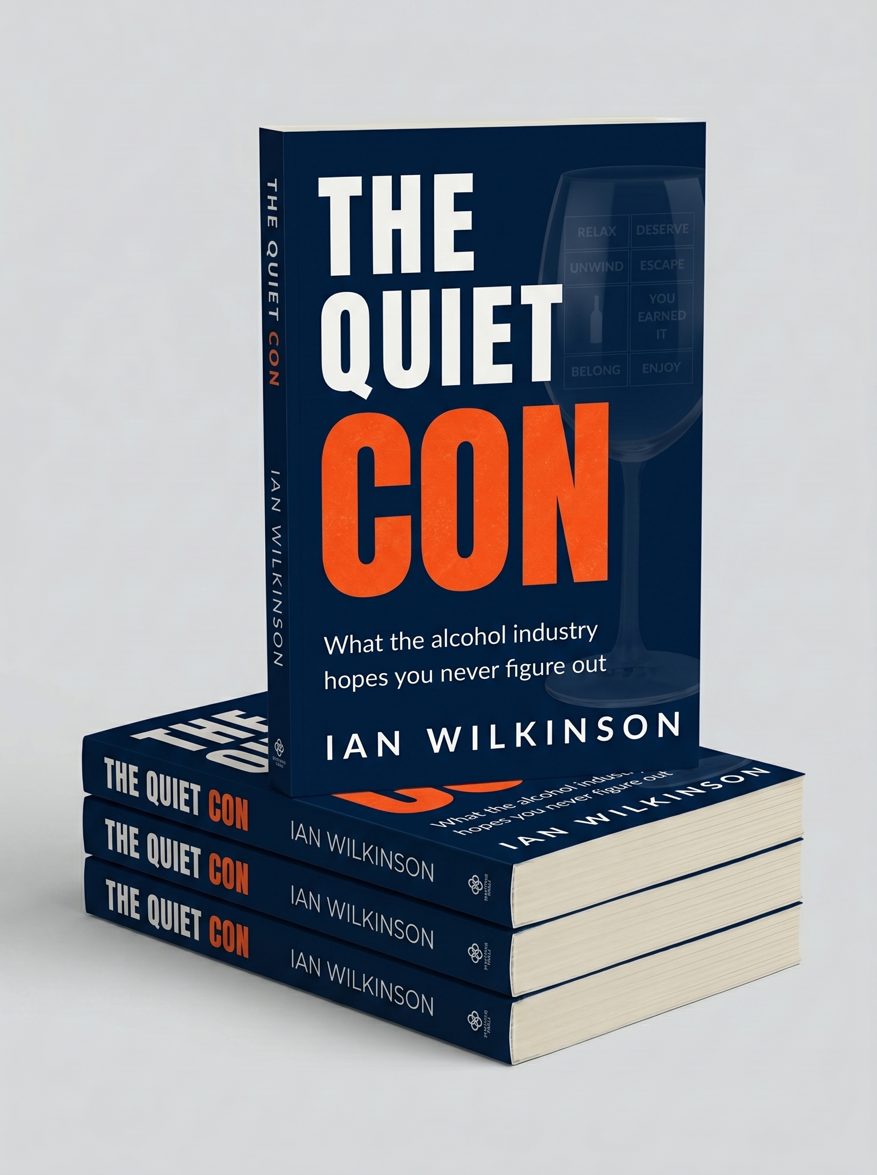 The Quiet Con by Ian Wilkinson, stacked paperback copies